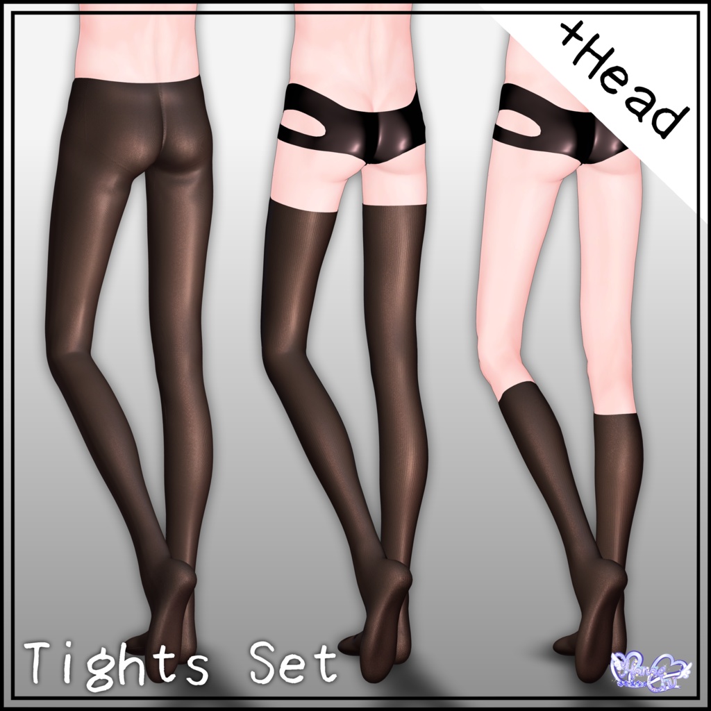 【 +Head 】Mens Stockings Set メンズ のタイツ セット Modular Avatar対応 Unitypackage VRChat