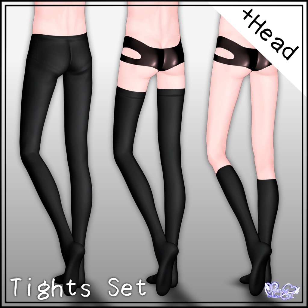 【 +Head 】Mens Stockings Set メンズ のタイツ セット Modular Avatar対応 Unitypackage VRChat