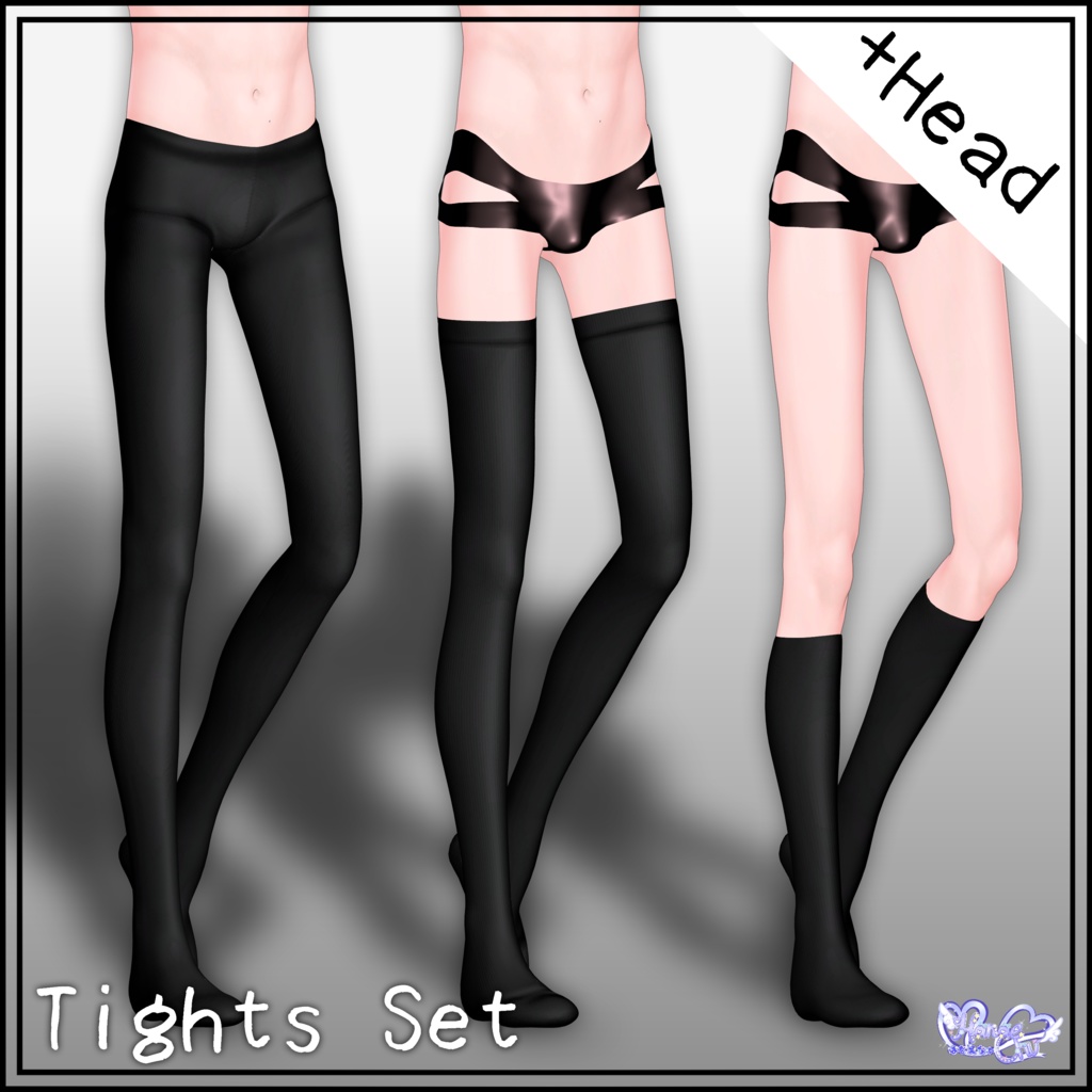 【 +Head 】Mens Stockings Set メンズ のタイツ セット Modular Avatar対応 Unitypackage VRChat