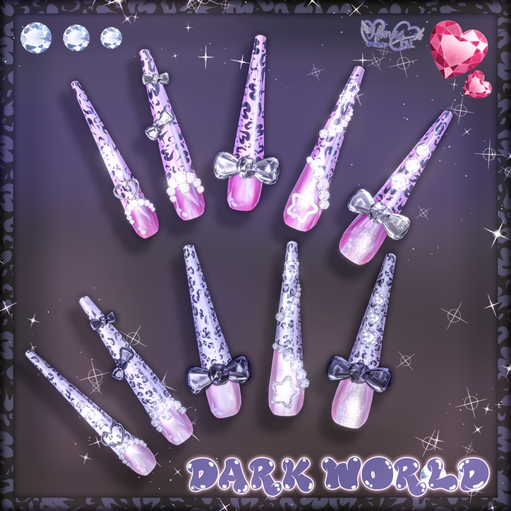 「マジカワネイル」- Majikawa Nailz Set 💅🏻˚₊‧⁺ 3D Model Unitypackage Modular Avatar対応