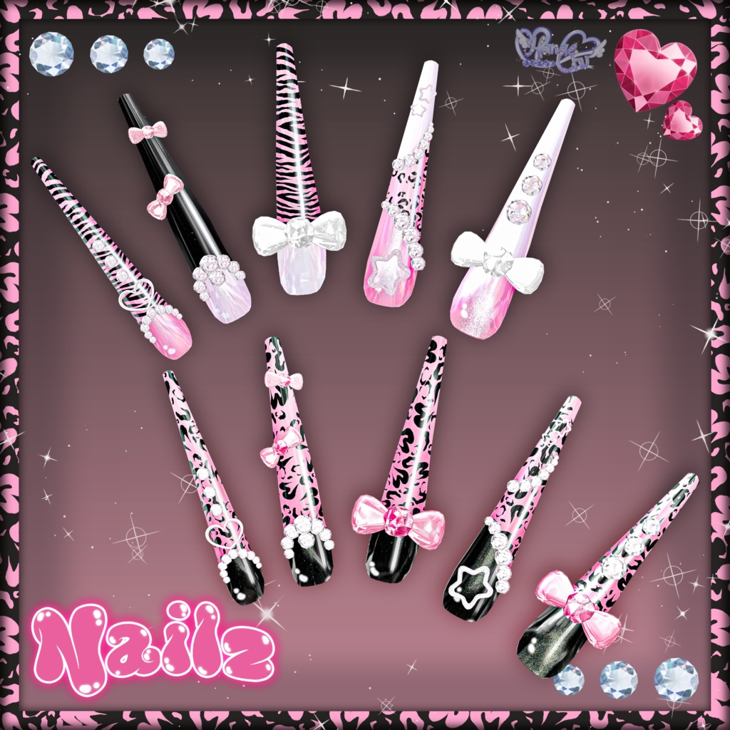 「マジカワネイル」- Majikawa Nailz Set 💅🏻˚₊‧⁺ 3D Model Unitypackage Modular Avatar対応