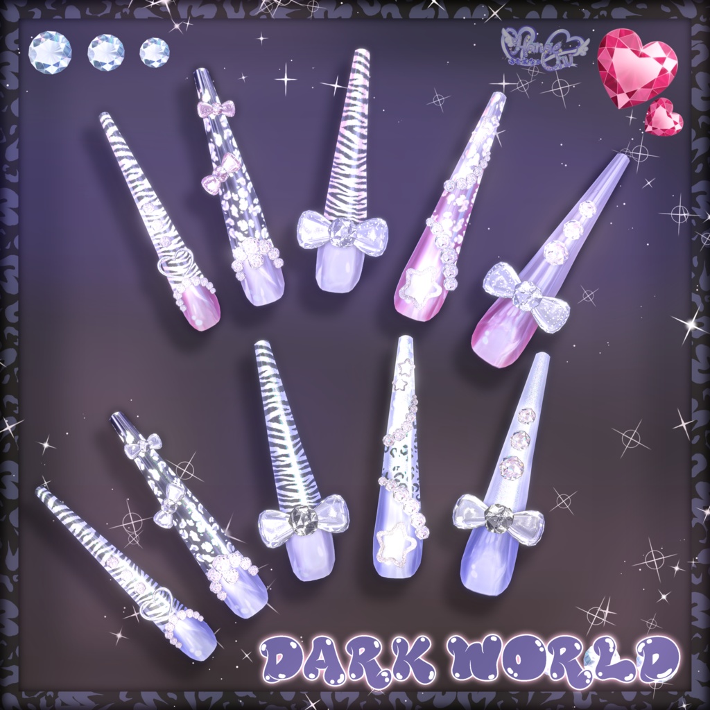 「マジカワネイル」- Majikawa Nailz Set 💅🏻˚₊‧⁺ 3D Model Unitypackage Modular Avatar対応