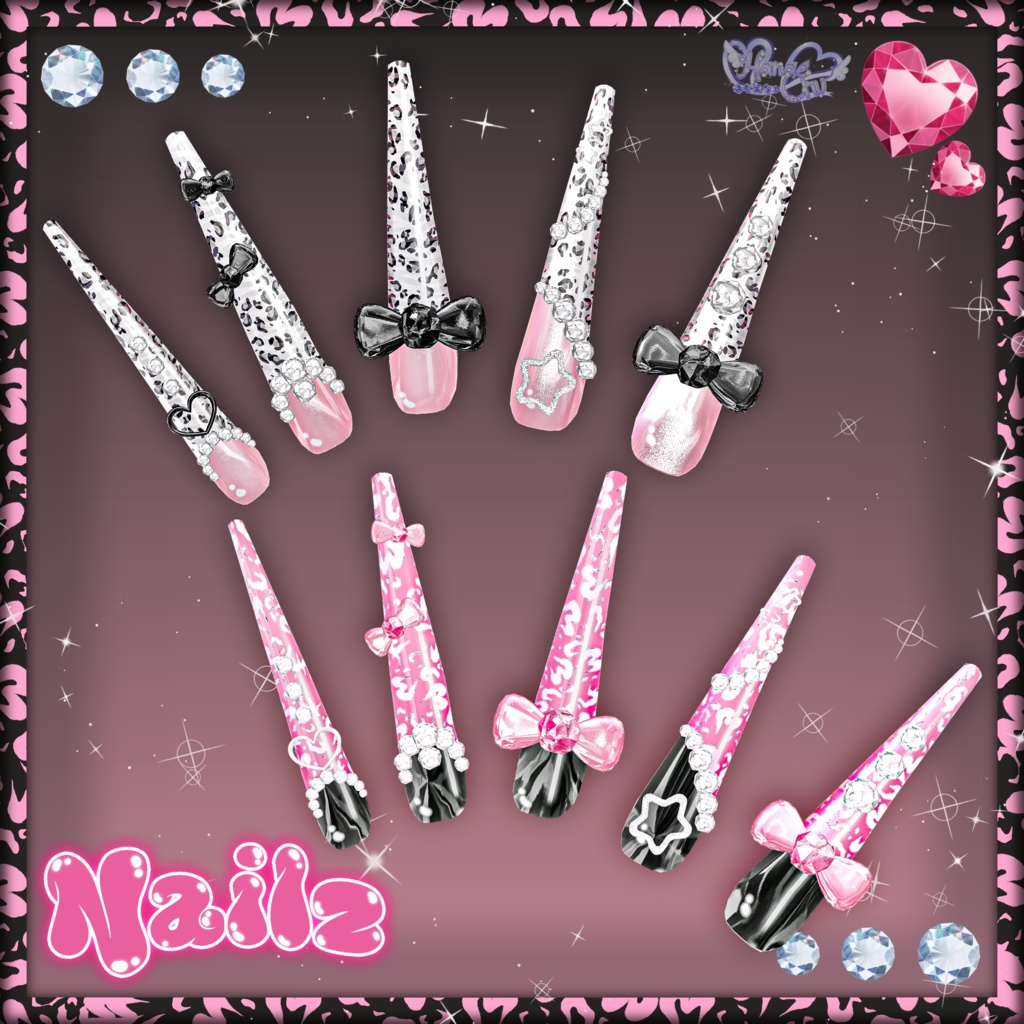 「マジカワネイル」- Majikawa Nailz Set 💅🏻˚₊‧⁺ 3D Model Unitypackage Modular Avatar対応