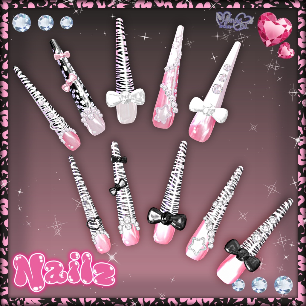 「マジカワネイル」- Majikawa Nailz Set 💅🏻˚₊‧⁺ 3D Model Unitypackage Modular Avatar対応
