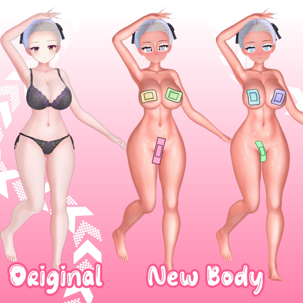 [ミルティナ対応] マジギャル Body Texture Set, Makeup Set Unitypackage 缩略图 4