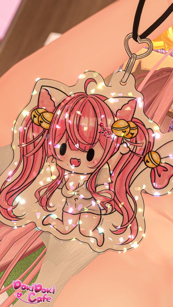 「ドキドキカフェ」2000+メンバーズキーホルダー Original 3D Model VRChat