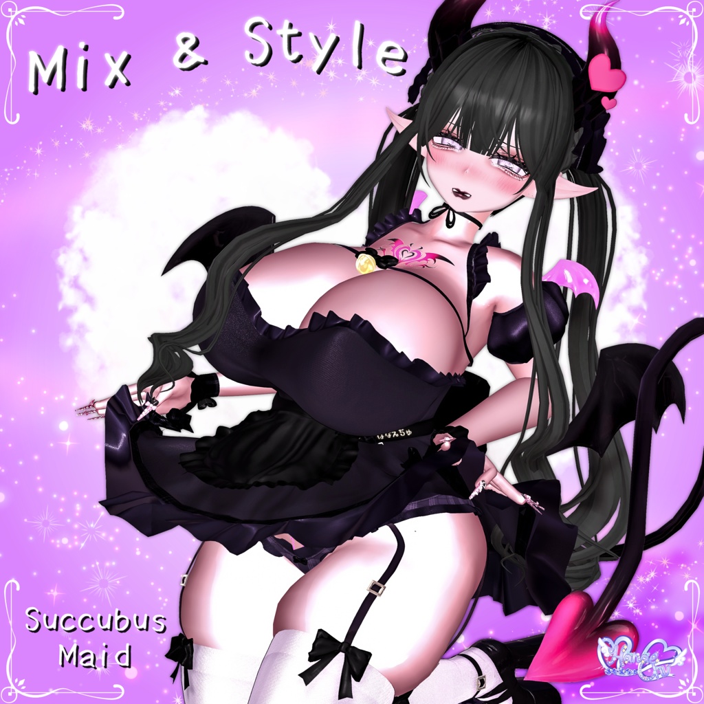「伊邪那美」 Neko Maid ˚ʚ♡ɞ˚ ねこメイド 衣装 セット VRChat Modular Avatar対応 Unitypackage