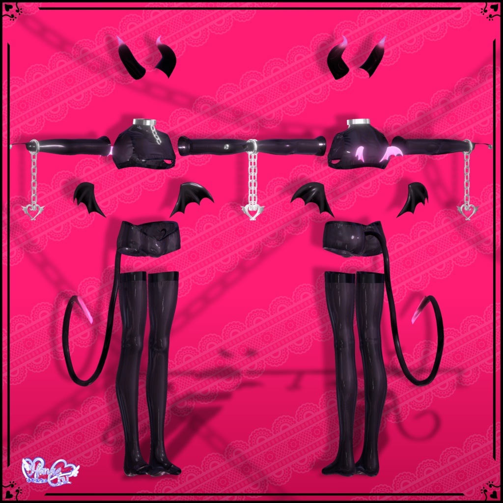 Mens Incubus Outfit メンズ インキュバス 衣装 セット VRChat Modular Avatar対応 Unitypackage