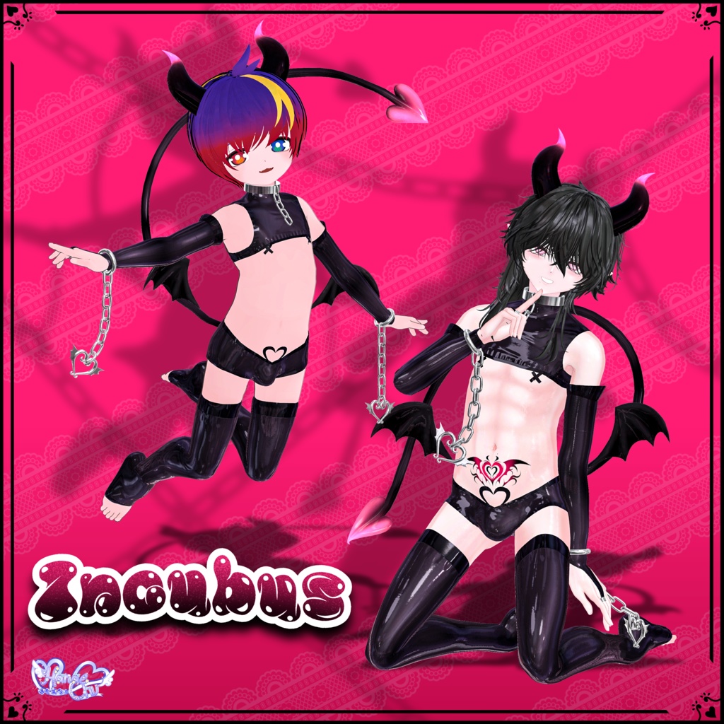 Mens Incubus Outfit メンズ インキュバス 衣装 セット VRChat Modular Avatar対応 Unitypackage