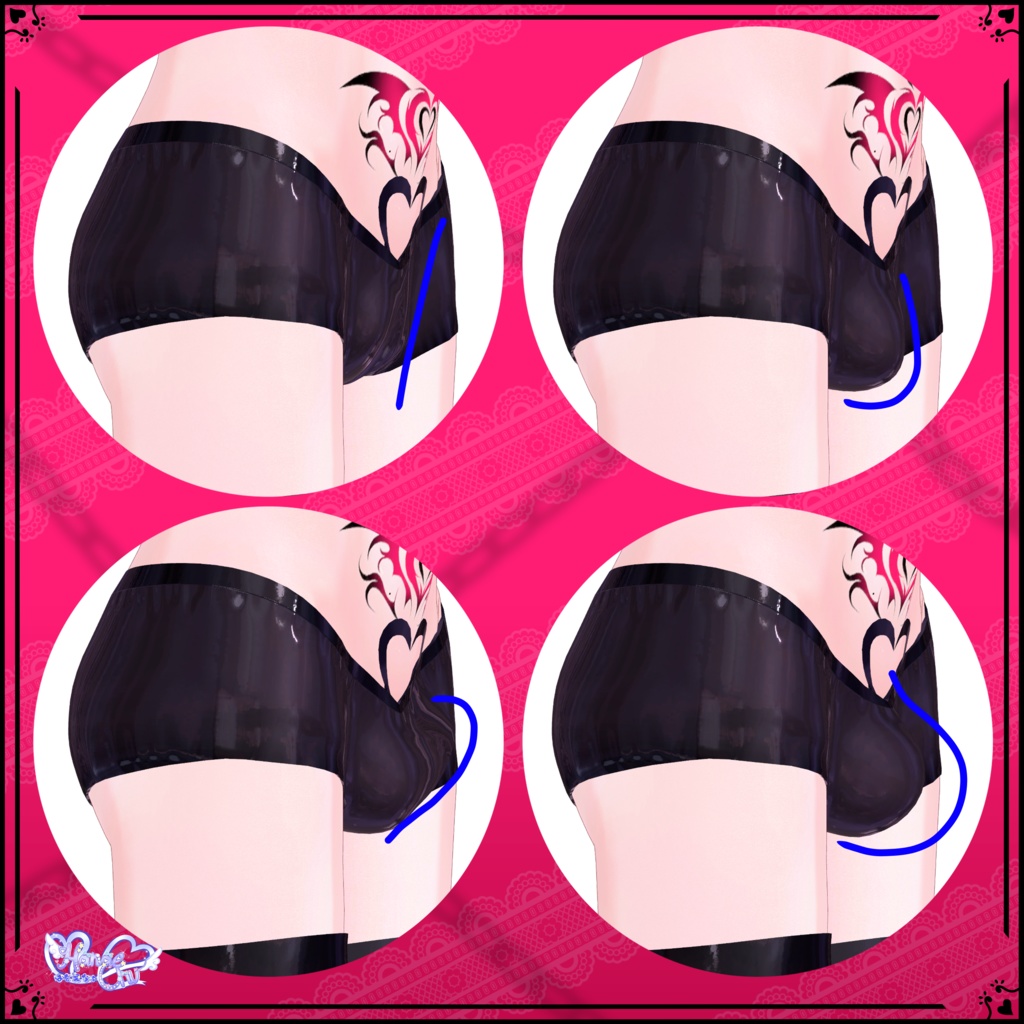 Mens Incubus Outfit メンズ インキュバス 衣装 セット VRChat Modular Avatar対応 Unitypackage