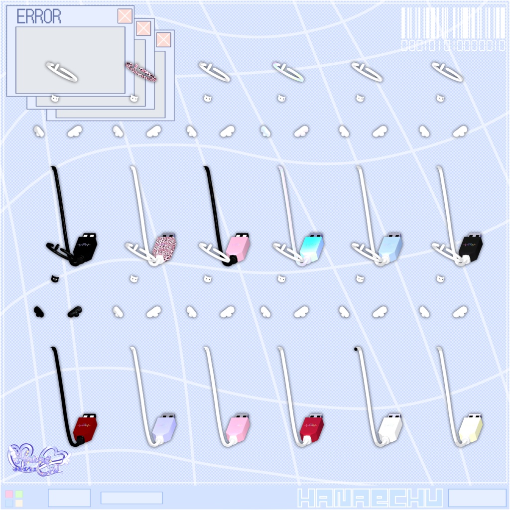 「電脳メイド」 アイテムセット Digi Maid Item Set VRChat Unitypackage