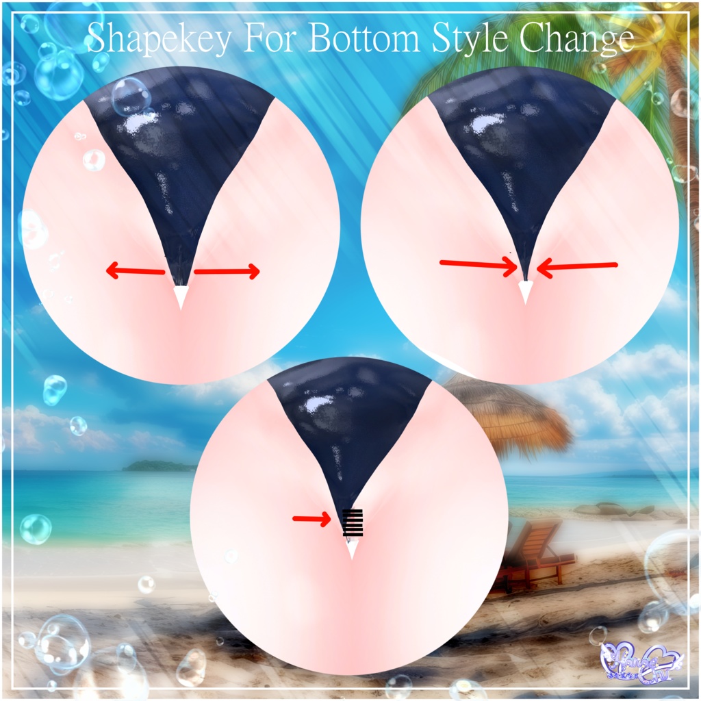 「伊邪那美2.0向け」CRITICAL BURST Swimsuit クリティカルバースト 水着 Modular Avatar Unitypackage