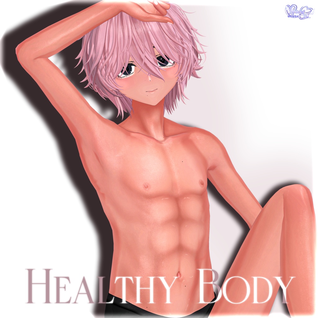 【 +Head 墨惺】褐色肌ギャル男 Tan Healthy Body Texture Set 健康的な肌テクスチャセット