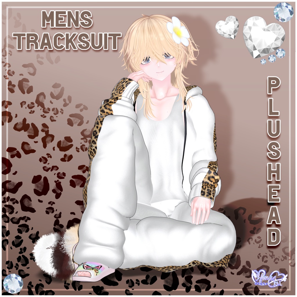 【 +Head】Mens Tracksuit メンズのギャル男ジャージー 衣装セット VRChat Modular Avatar対応 Unitypackage