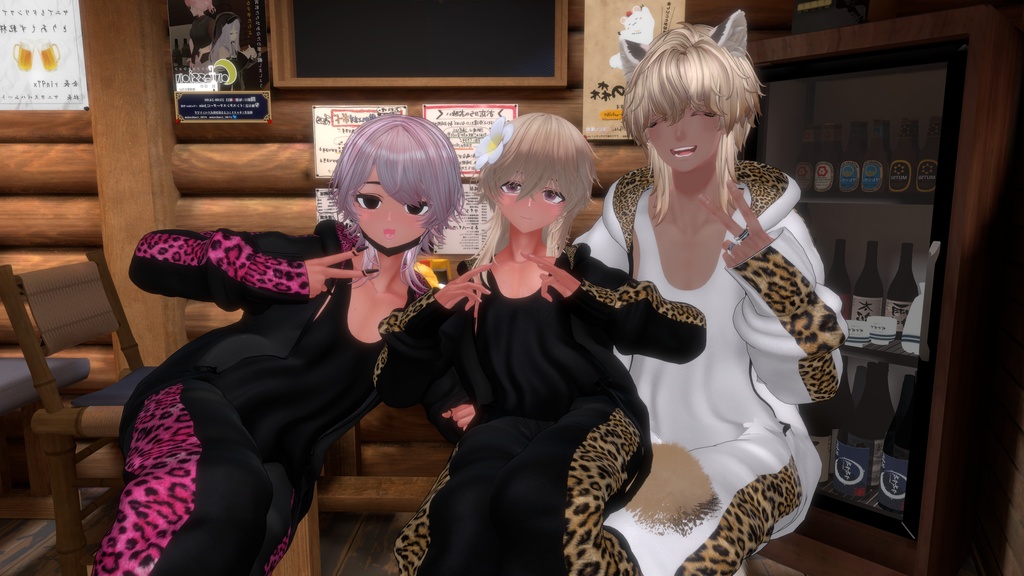 【 +Head】Mens Tracksuit メンズのギャル男ジャージー 衣装セット VRChat Modular Avatar対応 Unitypackage