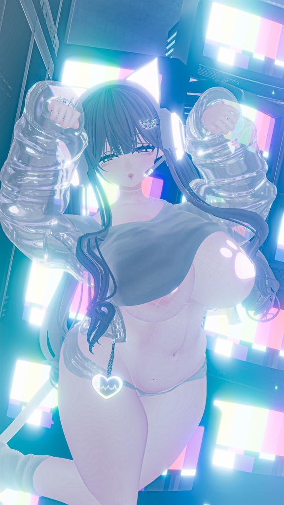 「伊邪那美2.0対応」CYBER CAT Outfit🎮 電脳猫衣装セット Modular Avatar Unitypackage