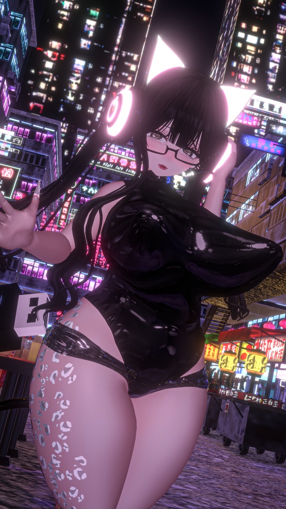 「伊邪那美2.0対応」CYBER CAT Outfit🎮 電脳猫衣装セット Modular Avatar Unitypackage