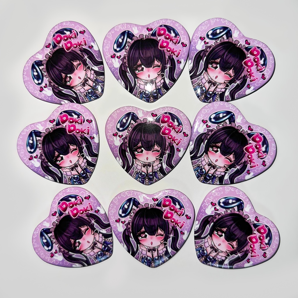 「ドキドキガールズバー1周年限定」リアルハート缶バッジ
