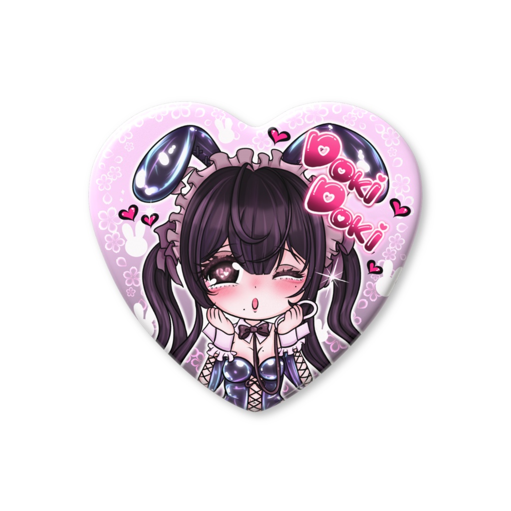 「ドキドキガールズバー1周年限定」リアルハート缶バッジ