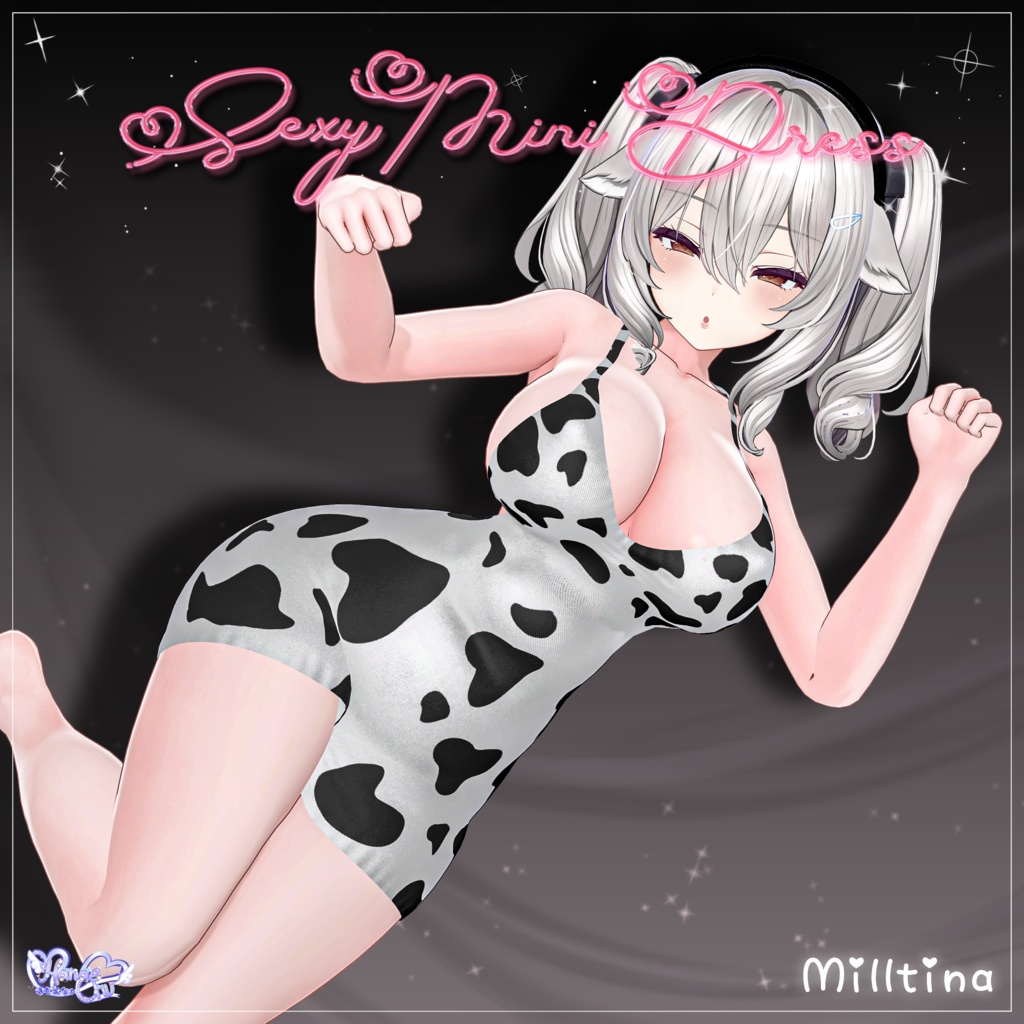 Mini Sexy Dress セクシーぽっちゃりミニドレス Modular Avatar Unitypackage VRChat