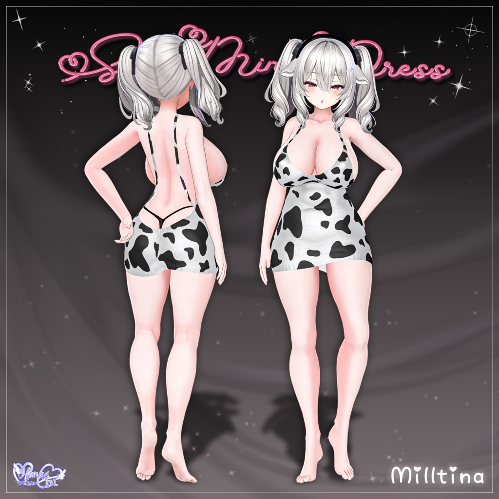 Mini Sexy Dress セクシーぽっちゃりミニドレス Modular Avatar Unitypackage VRChat