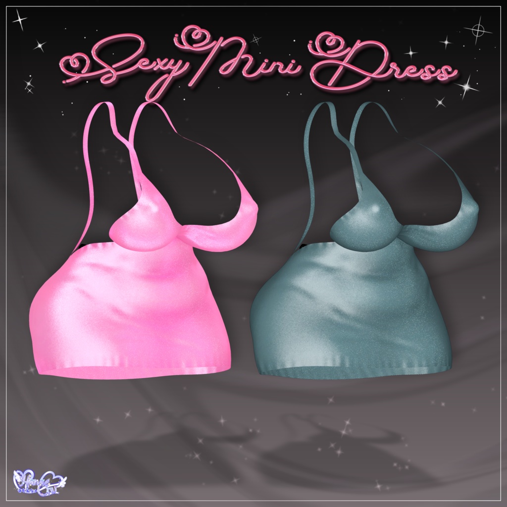 Mini Sexy Dress セクシーぽっちゃりミニドレス Modular Avatar Unitypackage VRChat