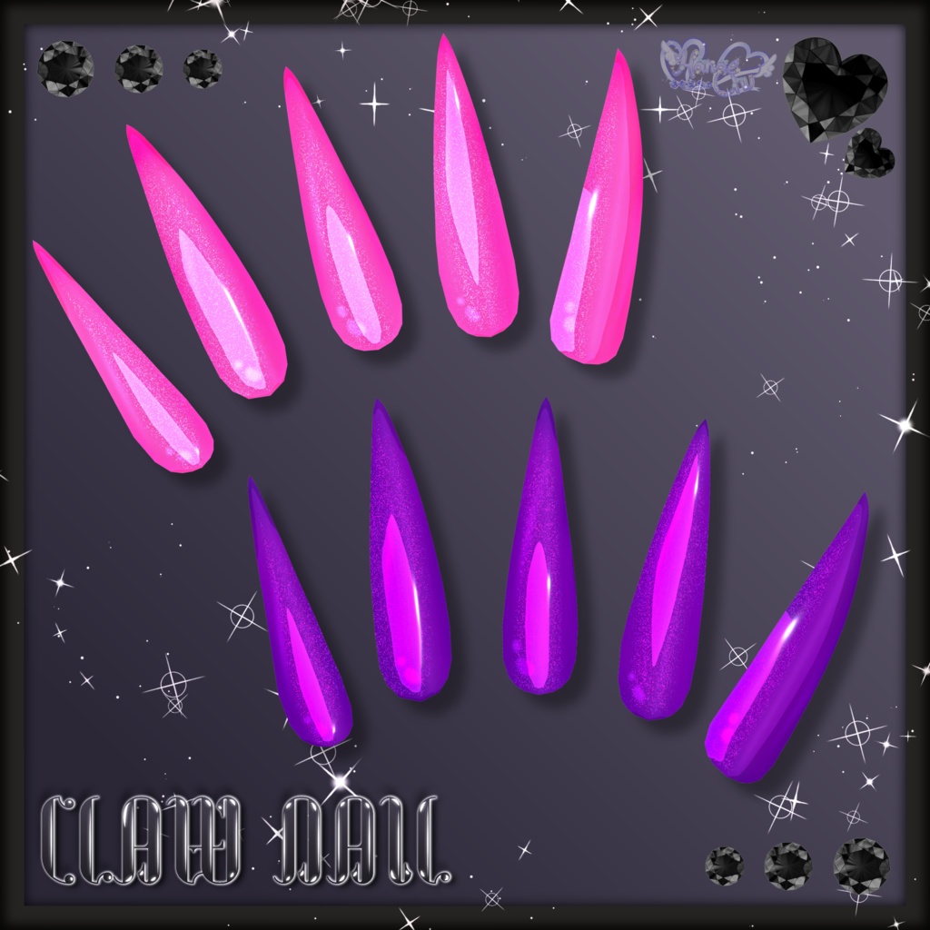 「HNAIL」 Mens Claw Nail メンズ の ネイル 💅🏻˚₊‧⁺ 3D Model Unitypackage Modular Avatar対応 VRChat