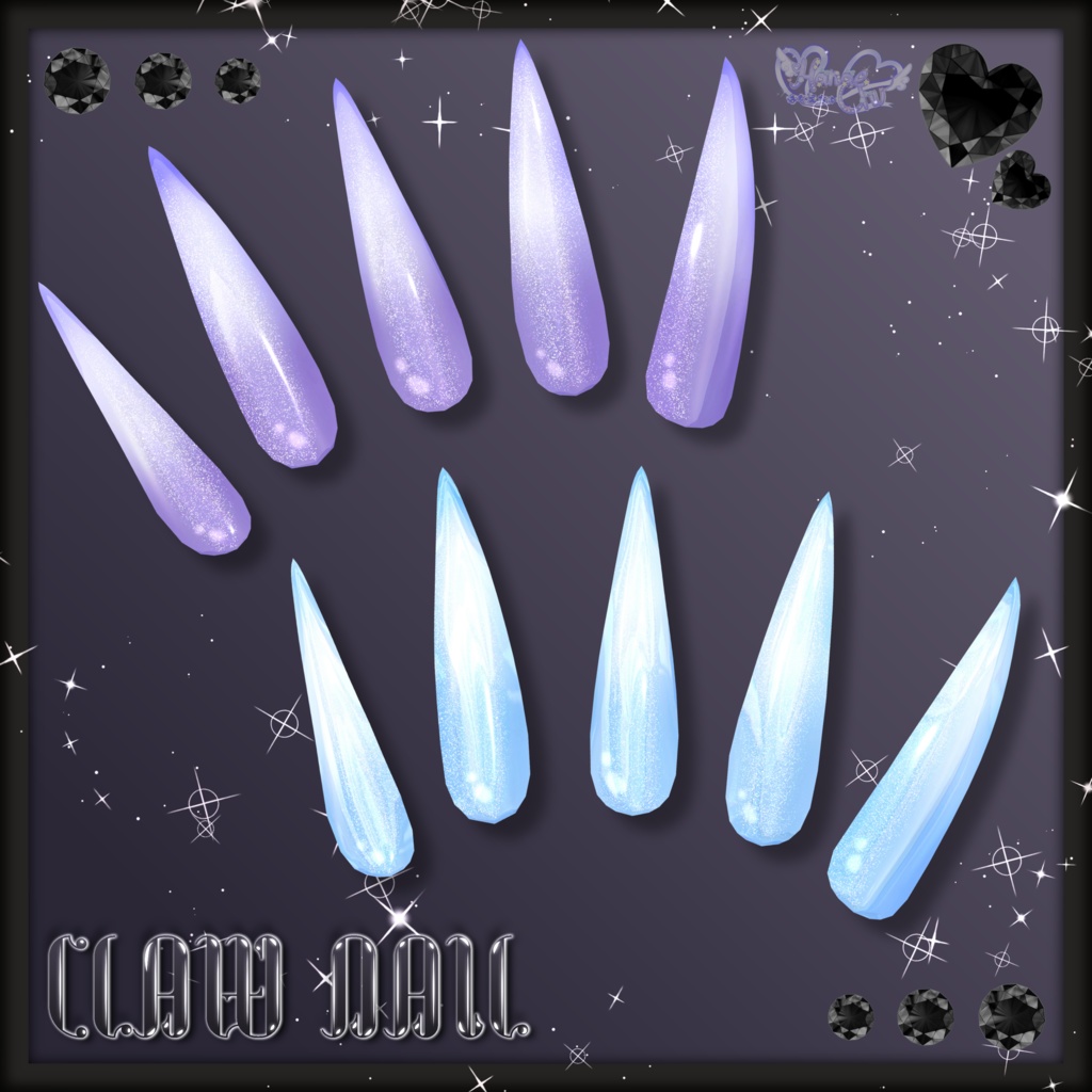 「HNAIL」 Mens Claw Nail メンズ の ネイル 💅🏻˚₊‧⁺ 3D Model Unitypackage Modular Avatar対応 VRChat