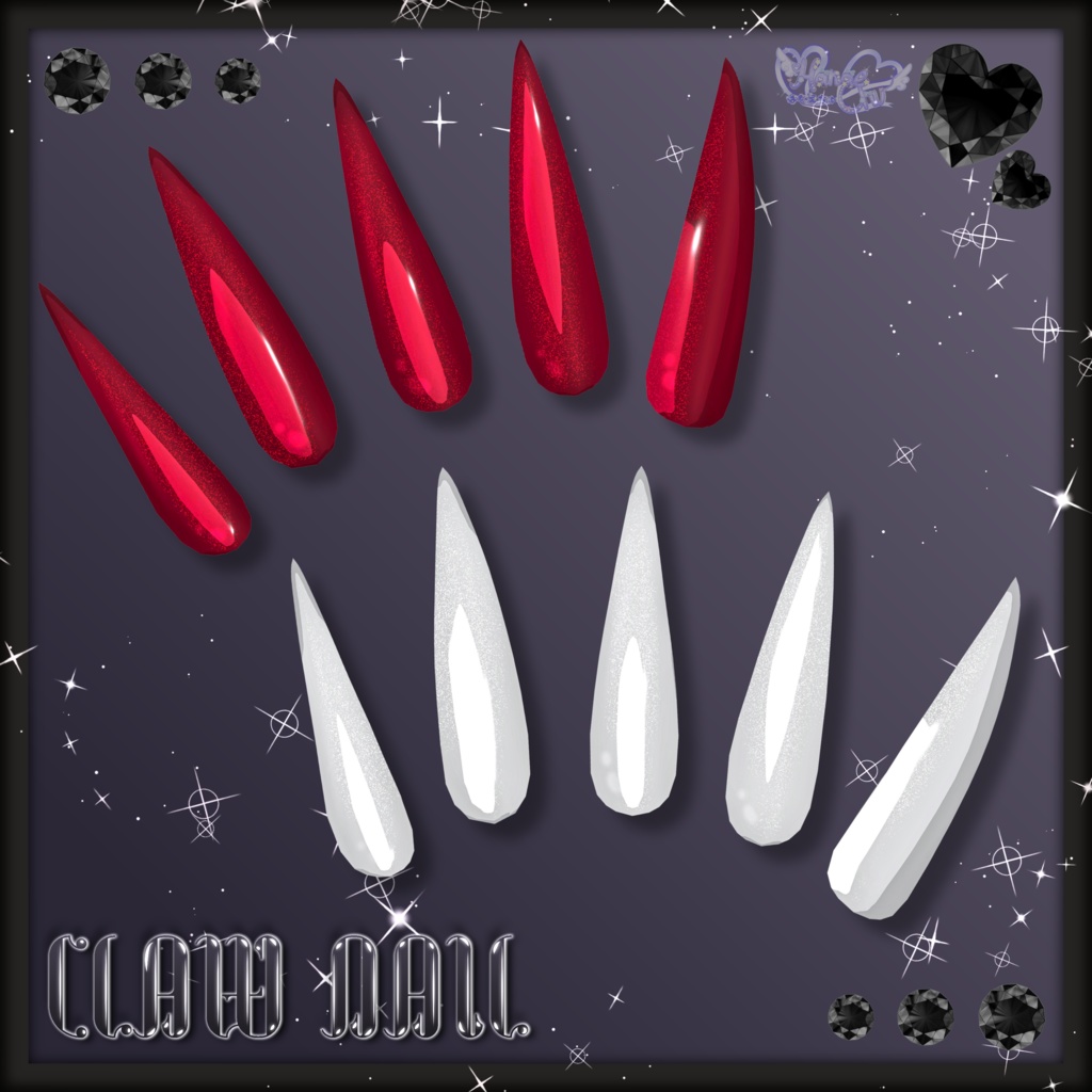 「HNAIL」 Mens Claw Nail メンズ の ネイル 💅🏻˚₊‧⁺ 3D Model Unitypackage Modular Avatar対応 VRChat