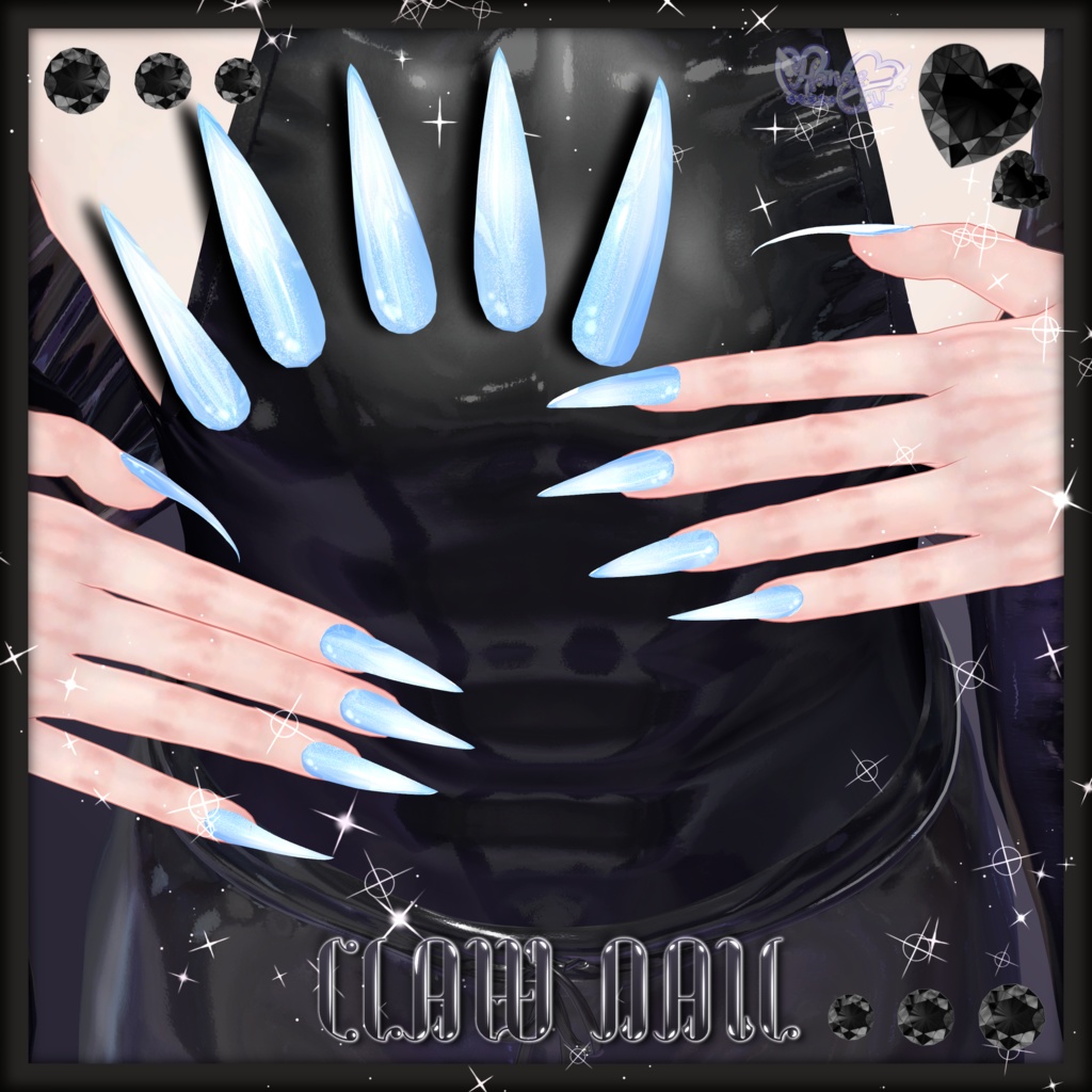 「HNAIL」 Mens Claw Nail メンズ の ネイル 💅🏻˚₊‧⁺ 3D Model Unitypackage Modular Avatar対応 VRChat