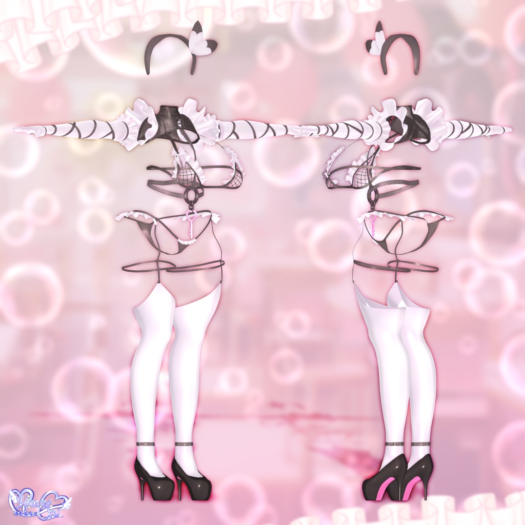 「伊邪那美2.0対応」 MILK MAID 🍼🍓 ミルクメイド 衣装セット Modular Avatar Unitypackage