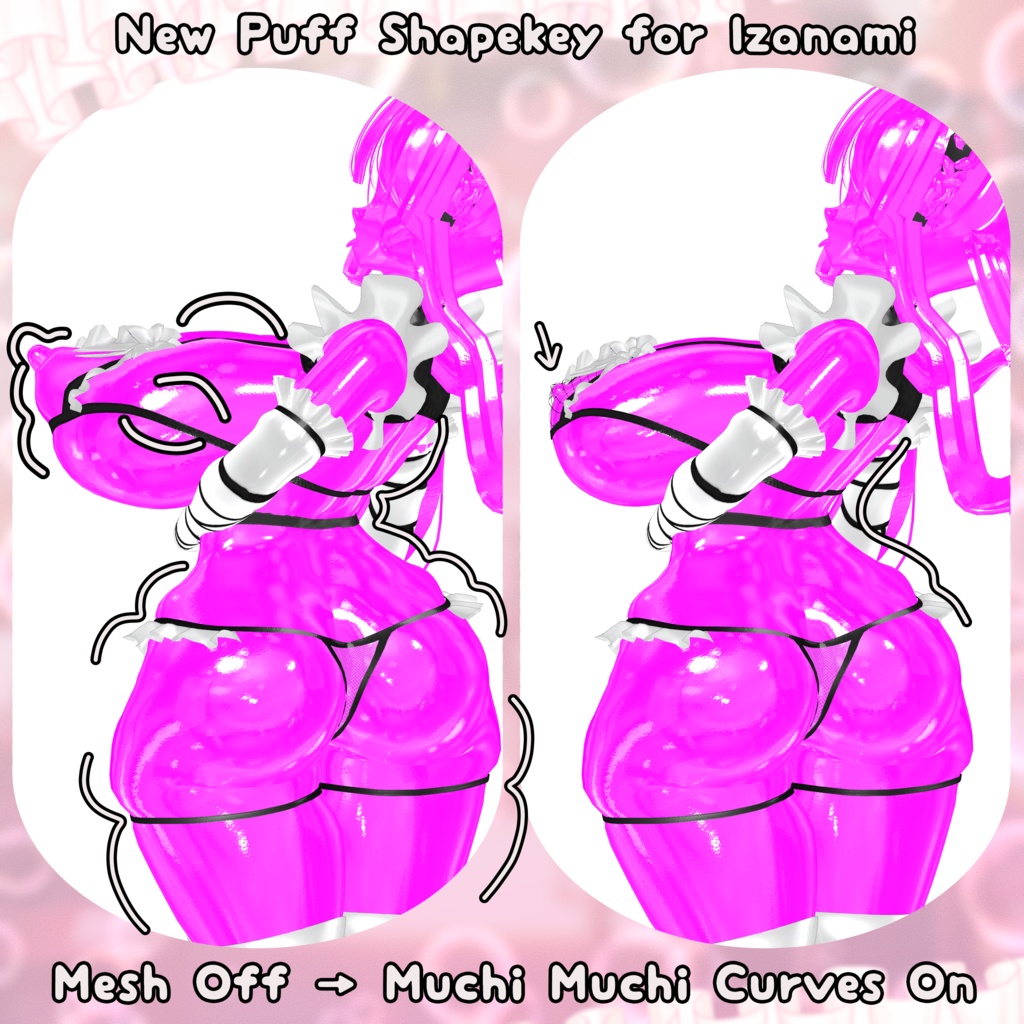 「伊邪那美2.0対応」 MILK MAID 🍼🍓 ミルクメイド 衣装セット Modular Avatar Unitypackage