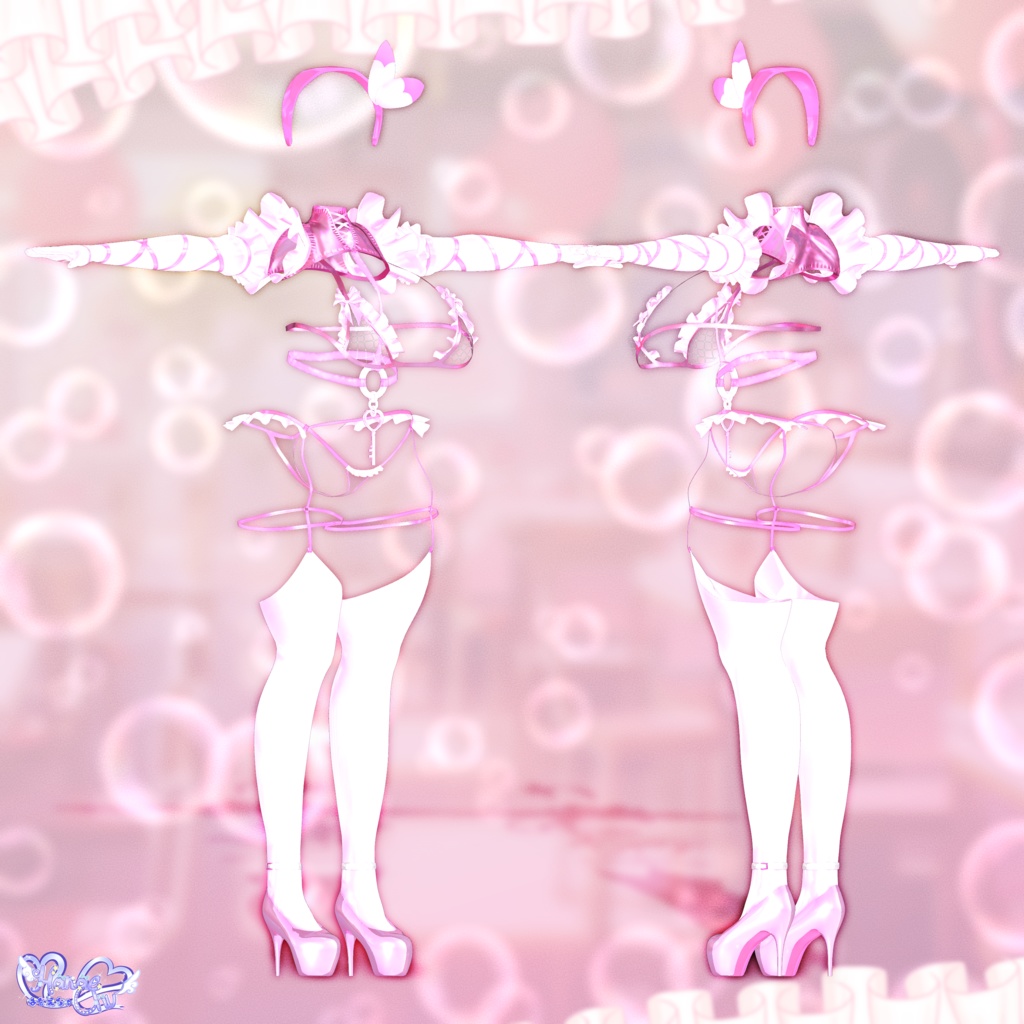 「伊邪那美2.0対応」 MILK MAID 🍼🍓 ミルクメイド 衣装セット Modular Avatar Unitypackage