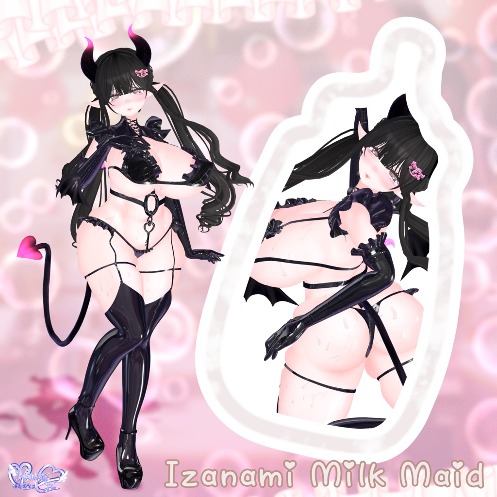 「伊邪那美2.0対応」 MILK MAID 🍼🍓 ミルクメイド 衣装セット Modular Avatar Unitypackage