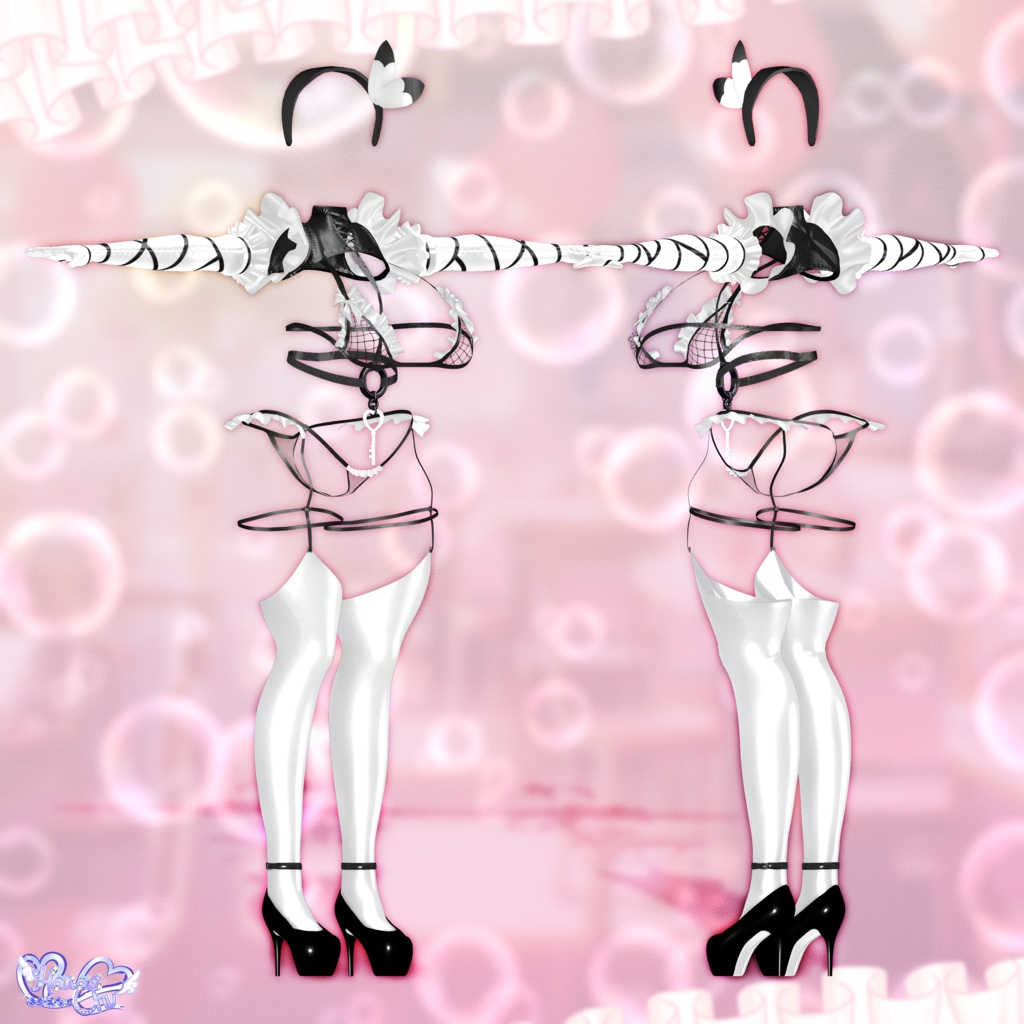 「伊邪那美2.0対応」 MILK MAID 🍼🍓 ミルクメイド 衣装セット Modular Avatar Unitypackage