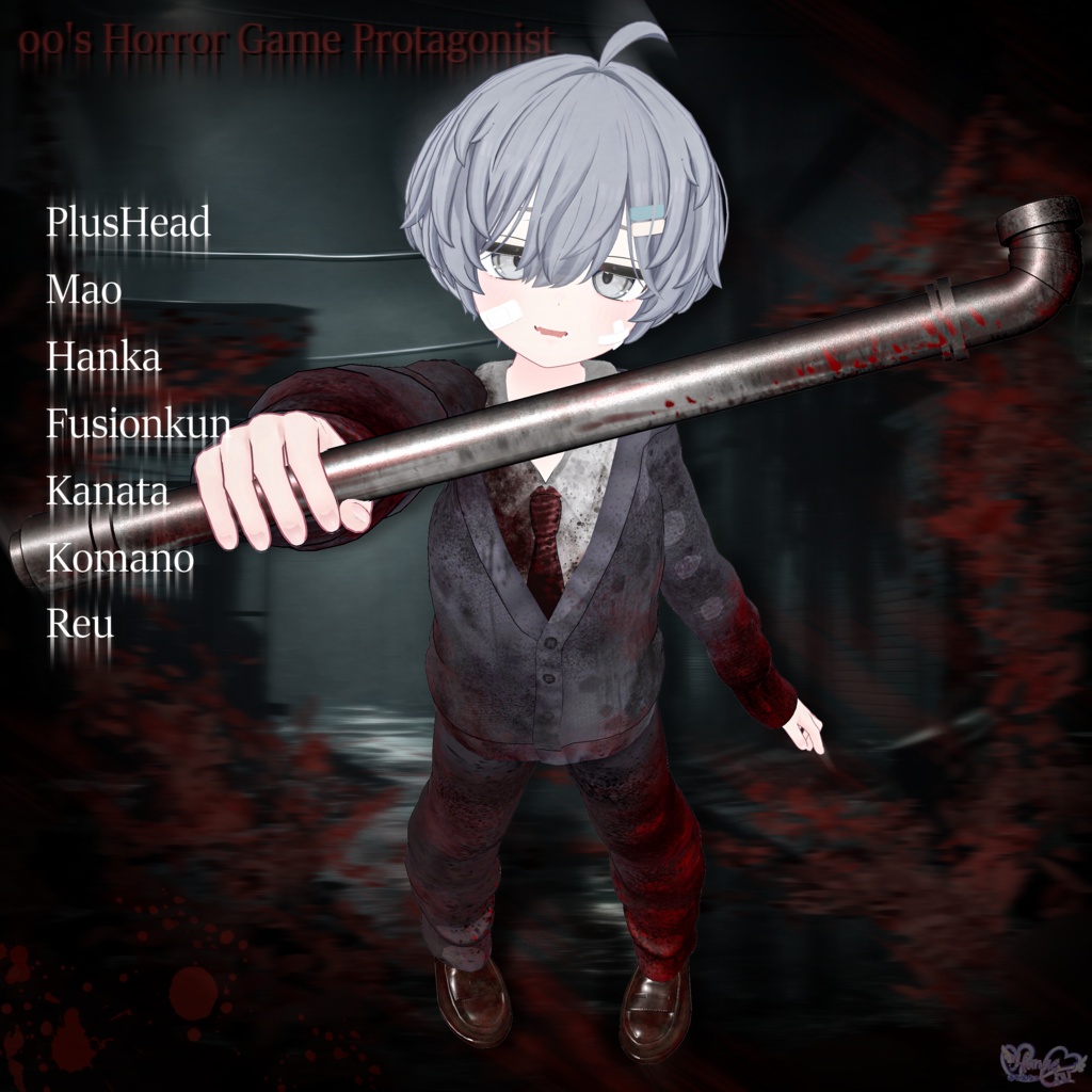 2025 Mens Halloween 🎃「00's Horror Game Protagonist Outfit Set 」「00'sホラゲ主人公の衣装セット」メンズのハロウィン Modular Avatar Unitypackage