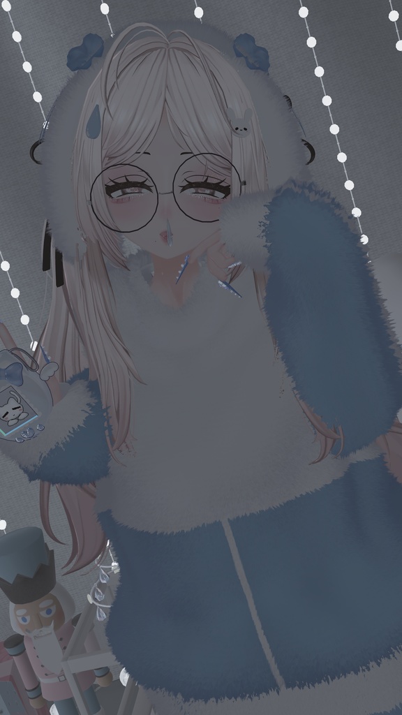 【セール中】 Izanami Fluffy Pyjama Set 伊邪那美 もこもこパジャマセット 3D Model Unitypackage Modular Avatar対応