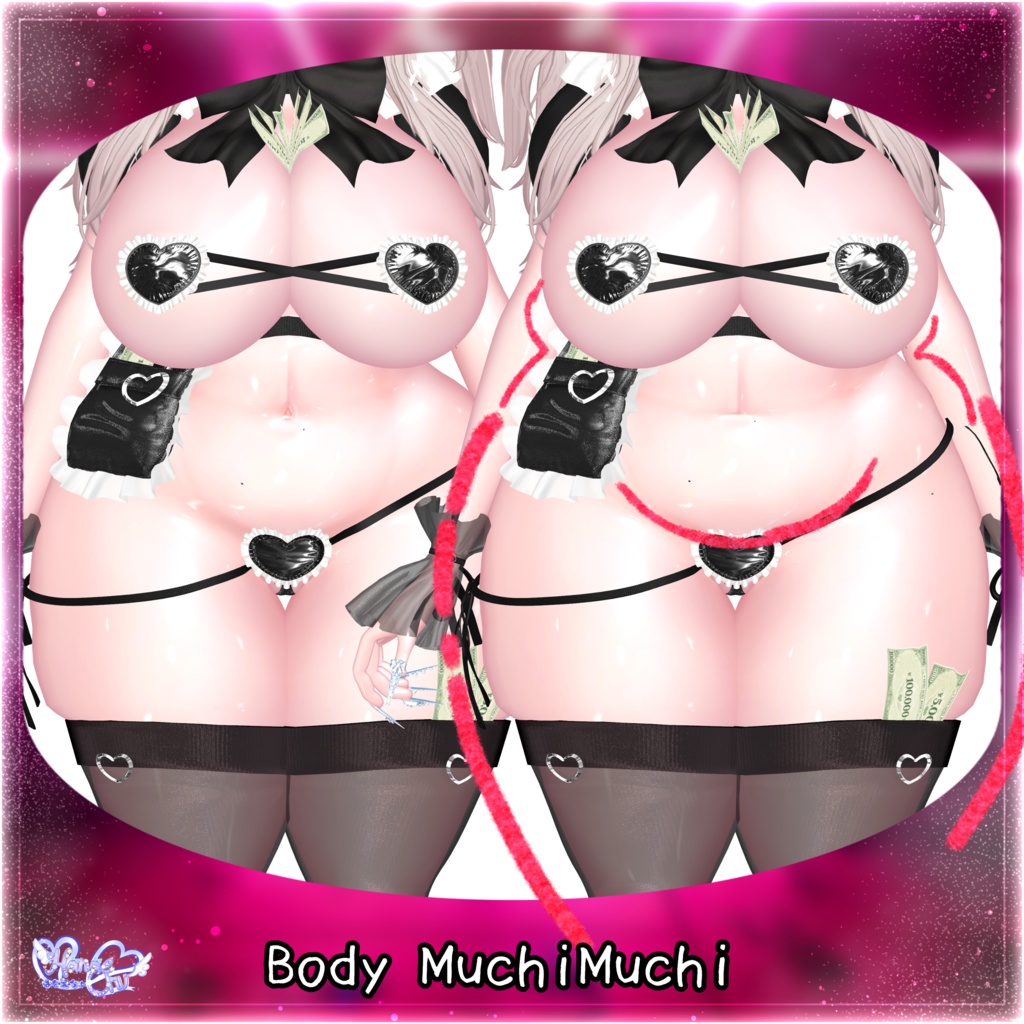 「伊邪那美2.0対応」Izanami Love Service Outfit 💖 ラブサービス衣装セット Modular Avatar Unitypackage
