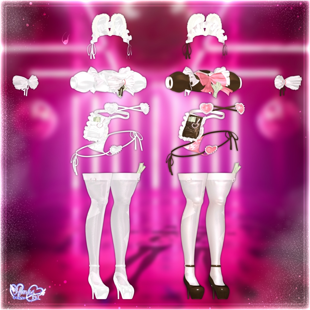「伊邪那美2.0対応」Izanami Love Service Outfit 💖 ラブサービス衣装セット Modular Avatar Unitypackage