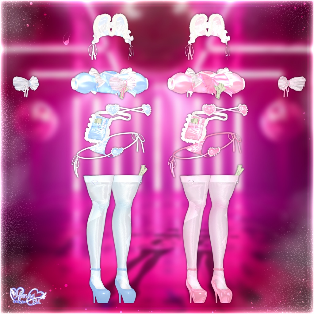 「伊邪那美2.0対応」Izanami Love Service Outfit 💖 ラブサービス衣装セット Modular Avatar Unitypackage