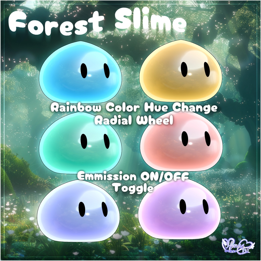 Forest Slime 森のスライムちゃん オリジナル3Dモデル VRChat Avatar