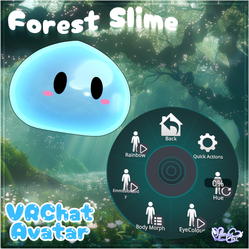 Forest Slime 森のスライムちゃん オリジナル3Dモデル VRChat Avatar