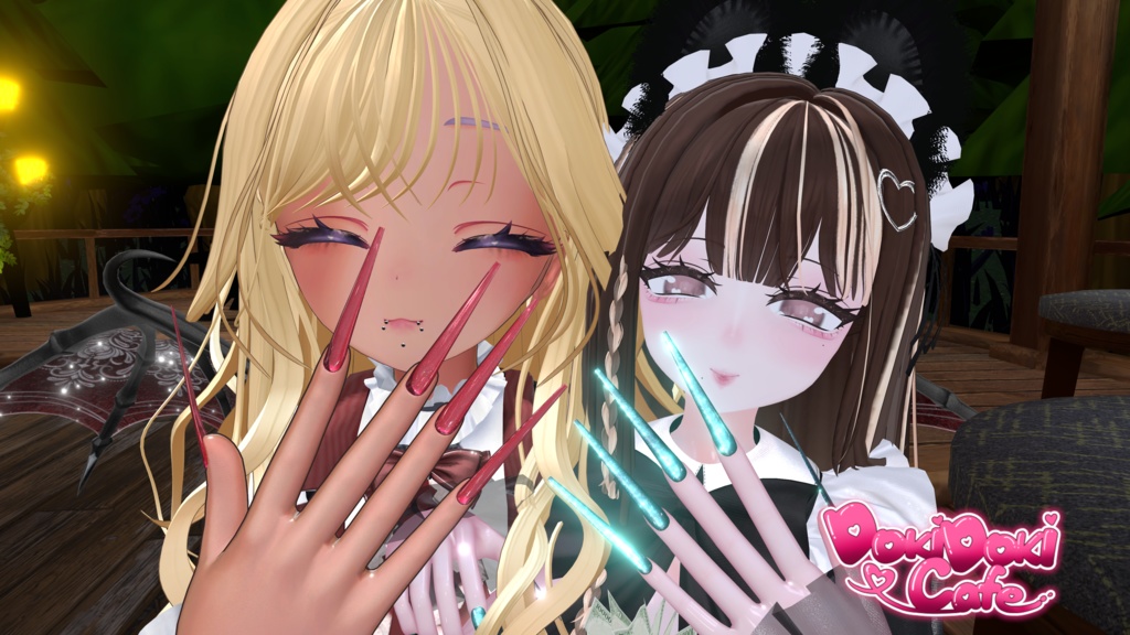 「マジカワネイル04」Magnet SuperLong Nails 💅🏻˚₊‧⁺ マグネットネイル 3D Model Unitypackage Modular Avatar対応