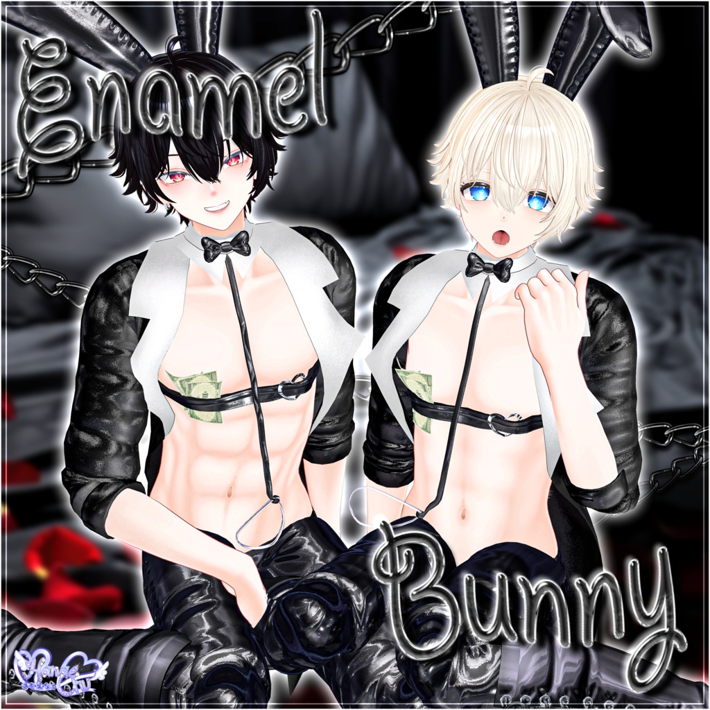 メンズ エナメル バニースーツ Mens Latex Bunnysuit 3D Model Unitypackage Modular Avatar対応