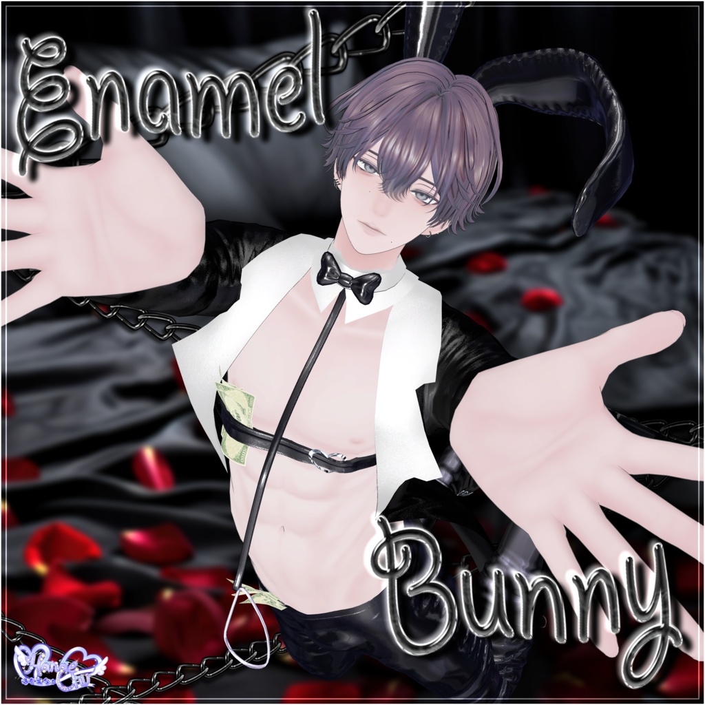 メンズ エナメル バニースーツ Mens Latex Bunnysuit 3D Model Unitypackage Modular Avatar対応