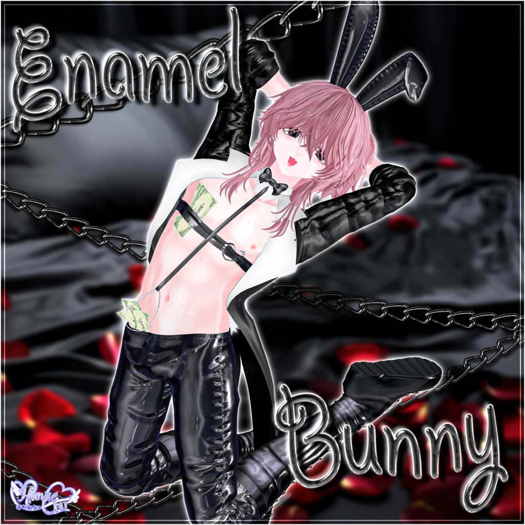 メンズ エナメル バニースーツ Mens Latex Bunnysuit 3D Model Unitypackage Modular Avatar対応