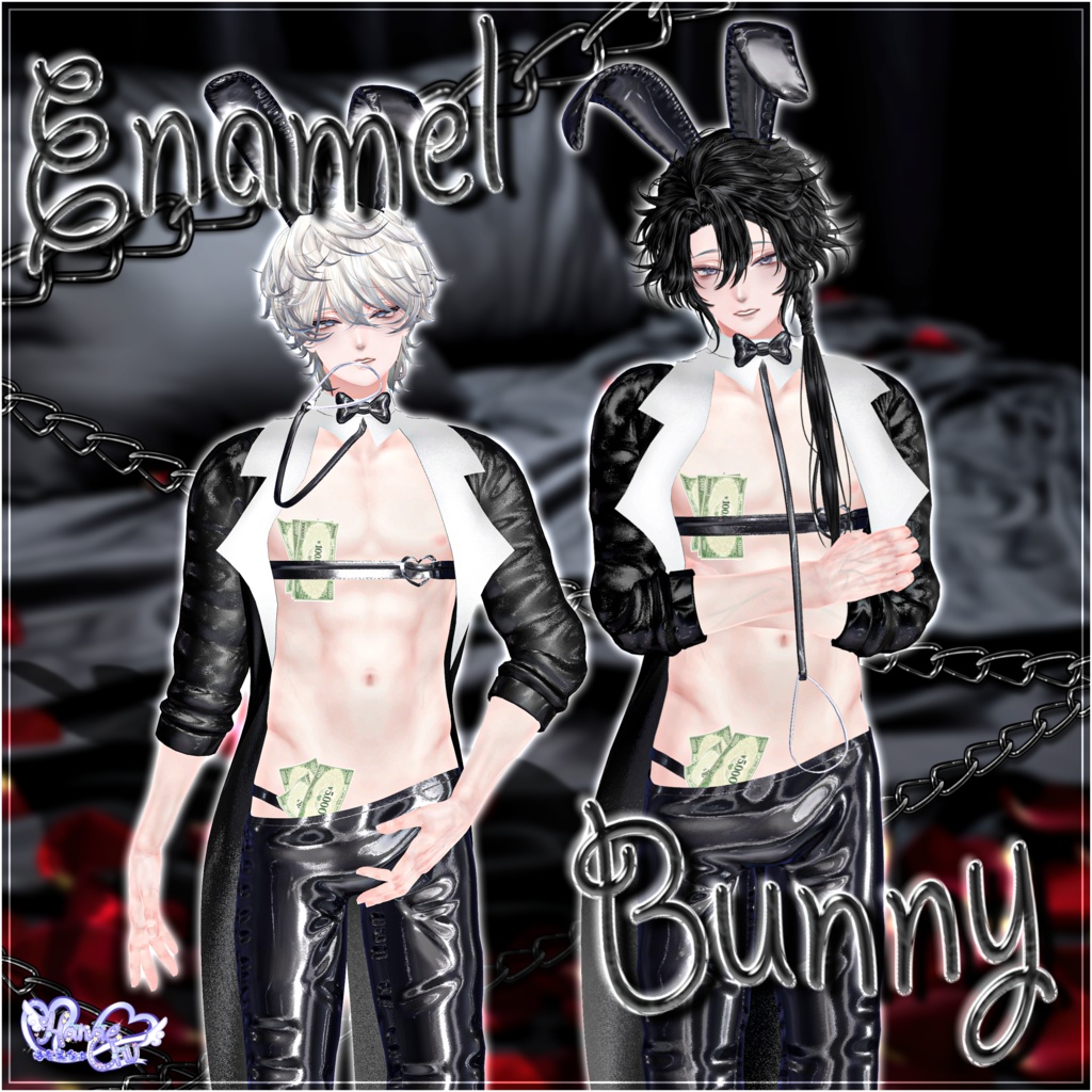 メンズ エナメル バニースーツ Mens Latex Bunnysuit 3D Model Unitypackage Modular Avatar対応