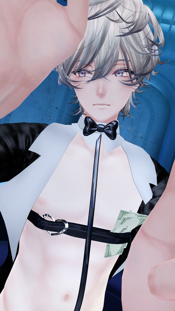 メンズ エナメル バニースーツ Mens Latex Bunnysuit 3D Model Unitypackage Modular Avatar対応