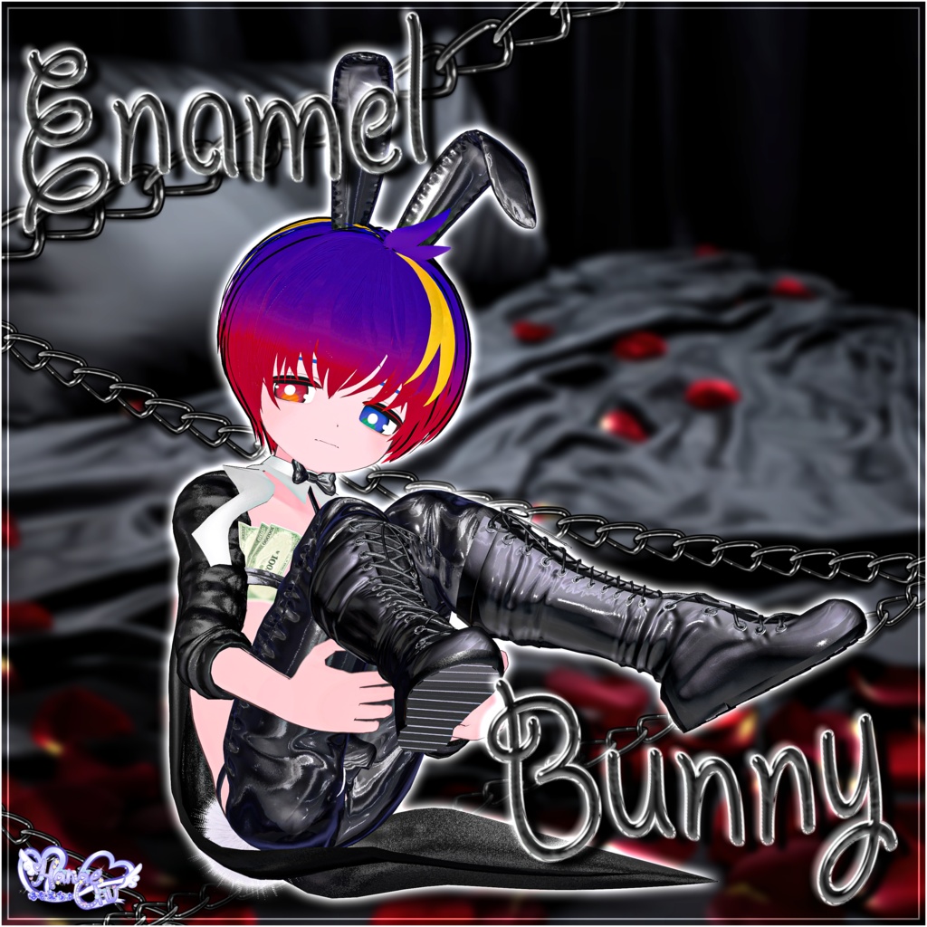 メンズ エナメル バニースーツ Mens Latex Bunnysuit 3D Model Unitypackage Modular Avatar対応