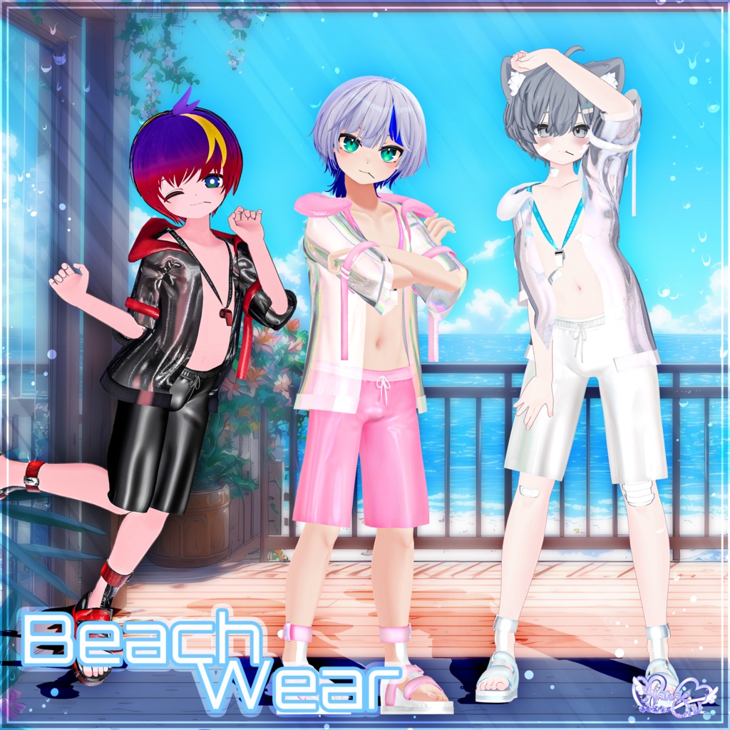 2026 Mens Beachwear メンズビーチウェア 🏖️3D Model Unitypackage Modular Avatar対応